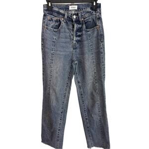 Pistola High Rise Hemp Fray Hem Jeans Size 25